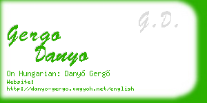 gergo danyo business card