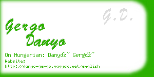 gergo danyo business card